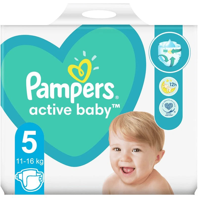 Pampers Active Baby Marime 5, 11-16kg, 64 buc