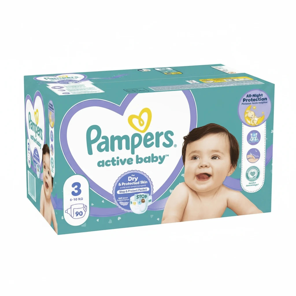 Pampers Active Baby Marime 3, 6-10kg, 90 buc