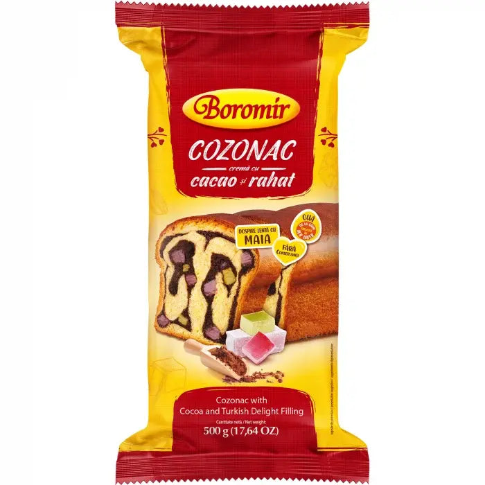 Boromis Cozonac crema cu cacao si rahat