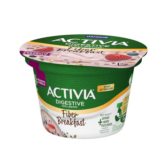 Activia Iaurt mic dejun cu fibre, fructe rosii si cereale 170g