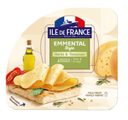 Ile de France Emmental Felii cu Ierburi si Rosii, 150g