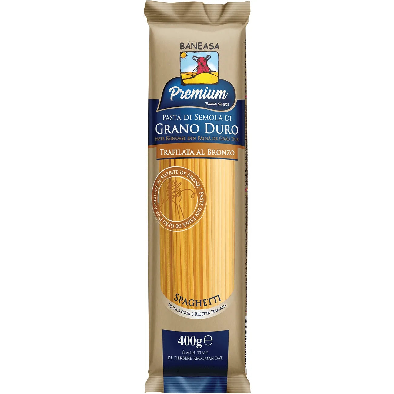 Baneasa Paste Spaghetti din Faina de Grau Dur fara Ou
