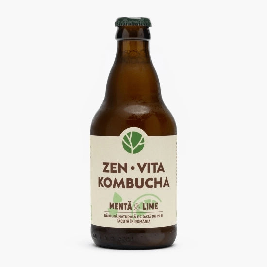 Zenvita Kombucha cu Menta & Lime Sticla