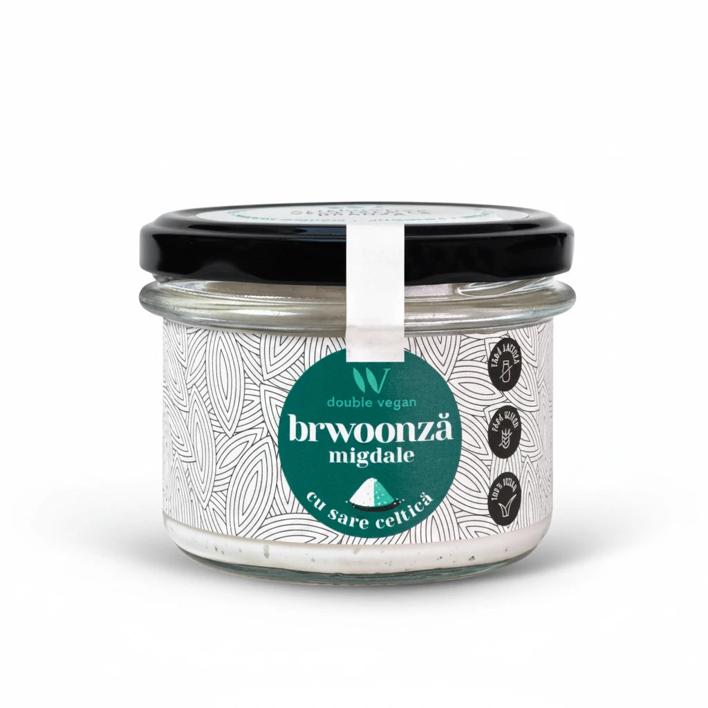 DoubleVegan Branza din Migdale cu Sare Celtica
