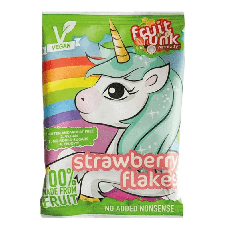 Fruitfunk Fulgi din fructe cu capsuni Unicorn, 16g