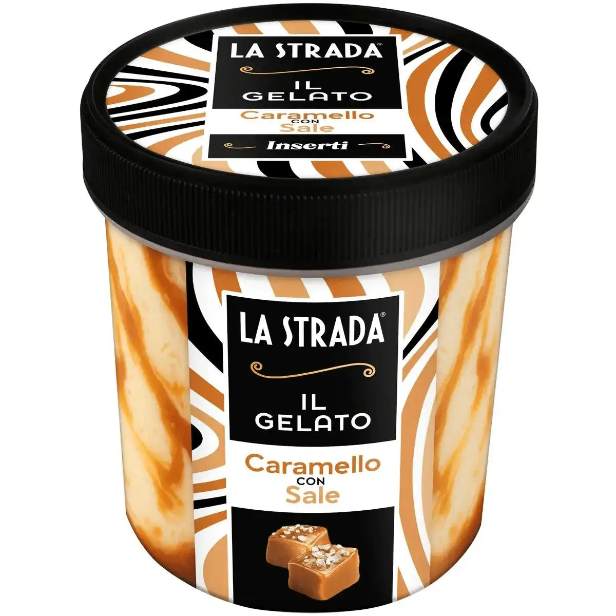 La Strada Inghetata cu caramel sarat si sos de caramel sarat cu unt 473ml