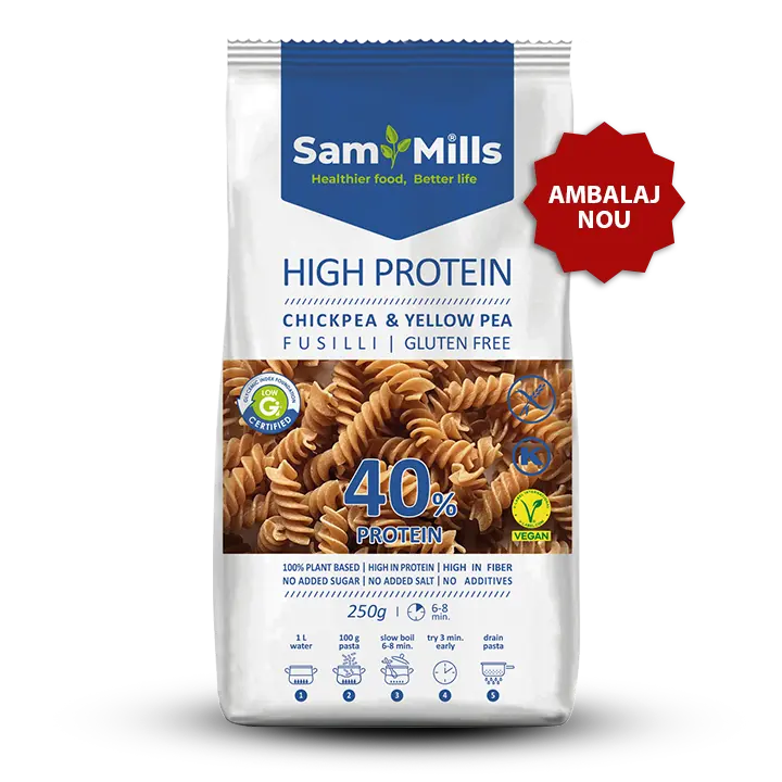 Sam Mills Paste High Protein din naut si mazare galbena