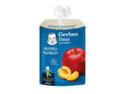 GERBER Natural, piure, de la 6 luni, cu mere si caise, 150 g