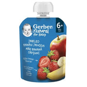 Gerber Natural, Piure, de la 6 Luni, cu Mar, Banana si Capsuna