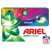 Ariel All in One Pods Color, Detergent Automat de Rufe, Capsule, 12 Buc