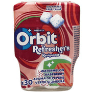 Orbit Refreshers Guma de Mestecat Aroma de Pepene Verde si Zmeura