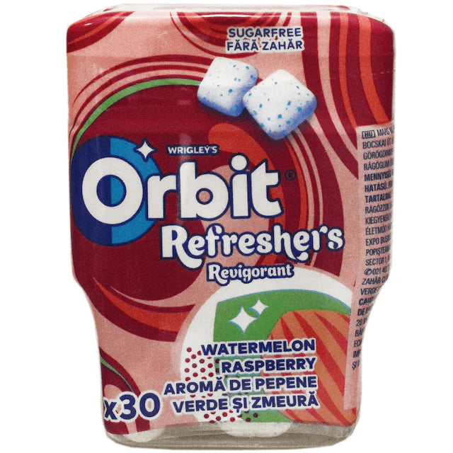 Orbit Refreshers Guma de Mestecat Aroma de Pepene Verde si Zmeura