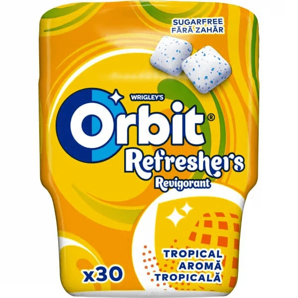 Orbit Refreshers Guma de Mestecat Aroma Tropicala