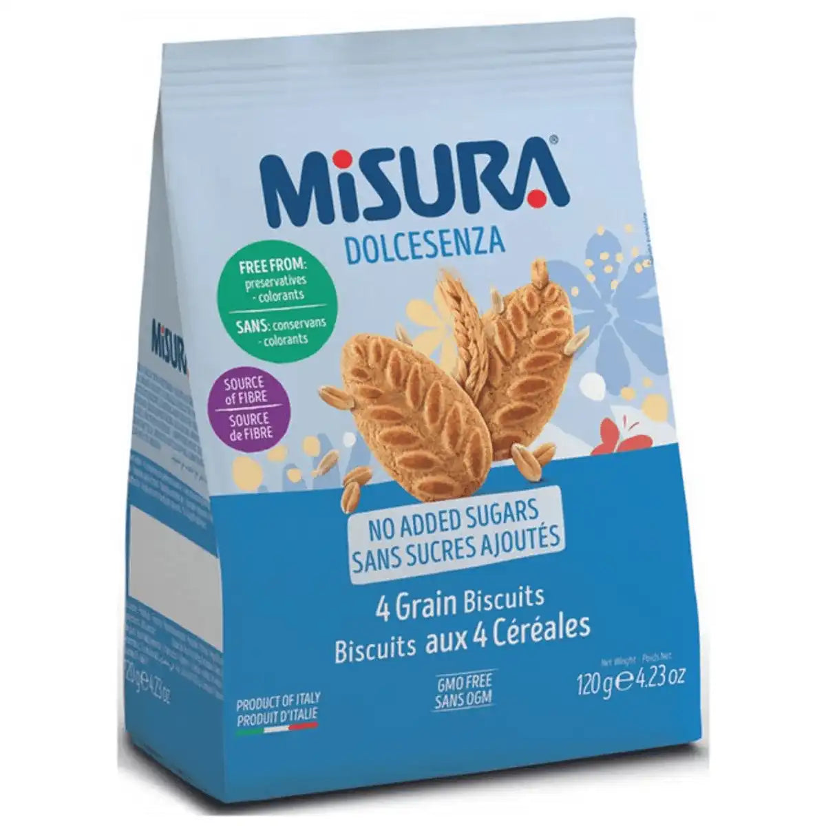 Misura Biscuiti 4 Cereale fara zahar, 120 g