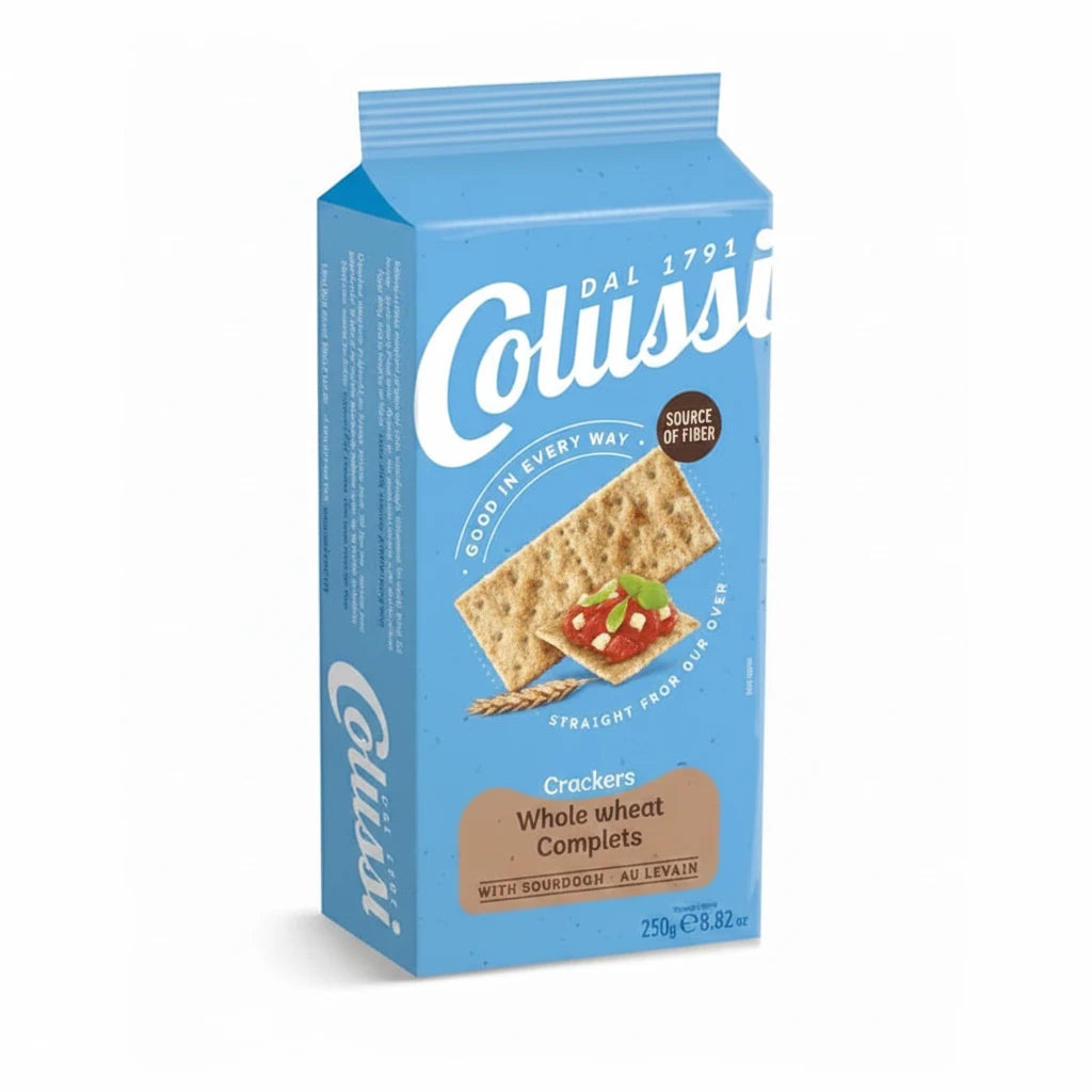 Colussi Crackers integrali (fara zahar, fara ulei de palmier, cu maia)
