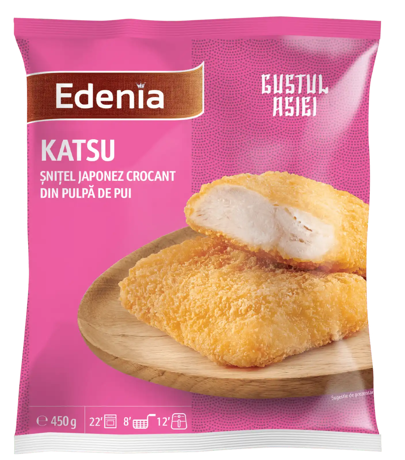 Edenia Katsu Șnițel japonez crocant din pulpă de pui, 450 g