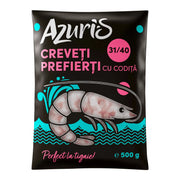 Azuris Creveți prefierți cu codiță 31/40, 500 g