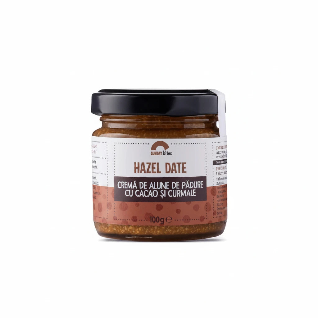 SUNDAY bites Hazel Date Crema de Alune de Padure cu Cacao si Curmale