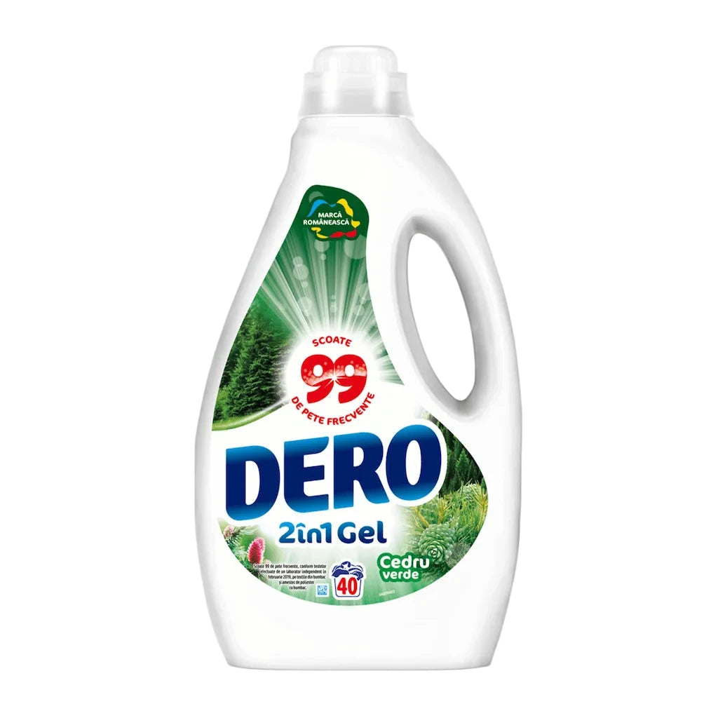 Dero Cedru Verde Detergent Rufe Lichid, 40 Spalari