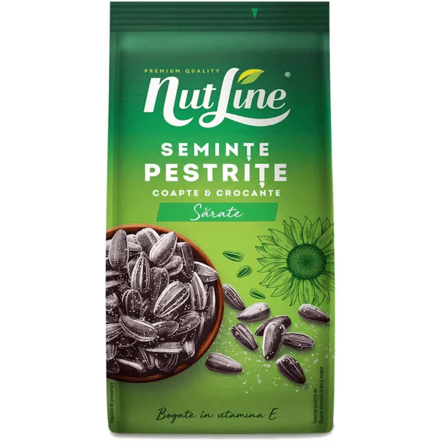 Nutline Seminte de Floarea Soarelui Pestrite Sarate 300g