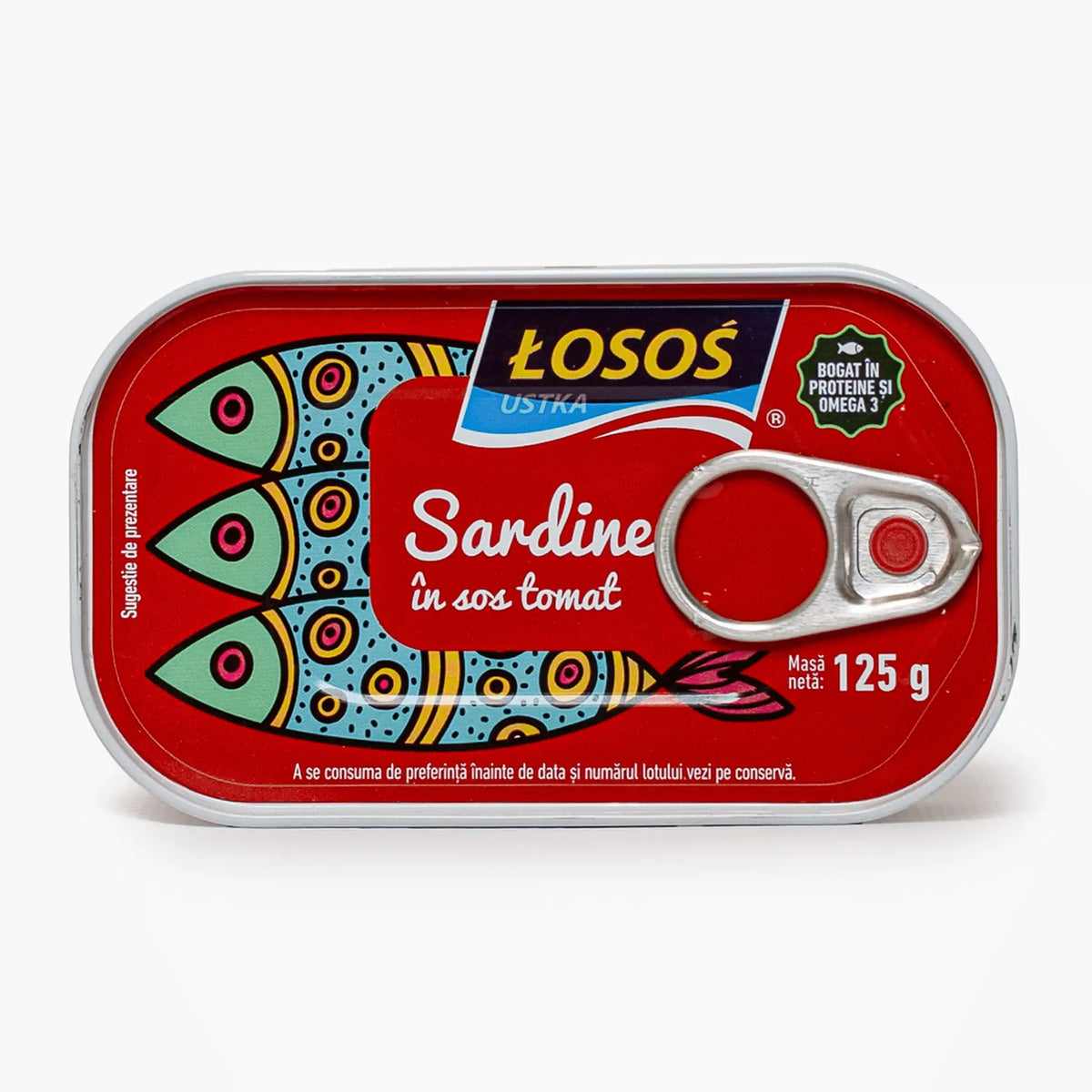Losos Sardine în sos tomat, 125 g
