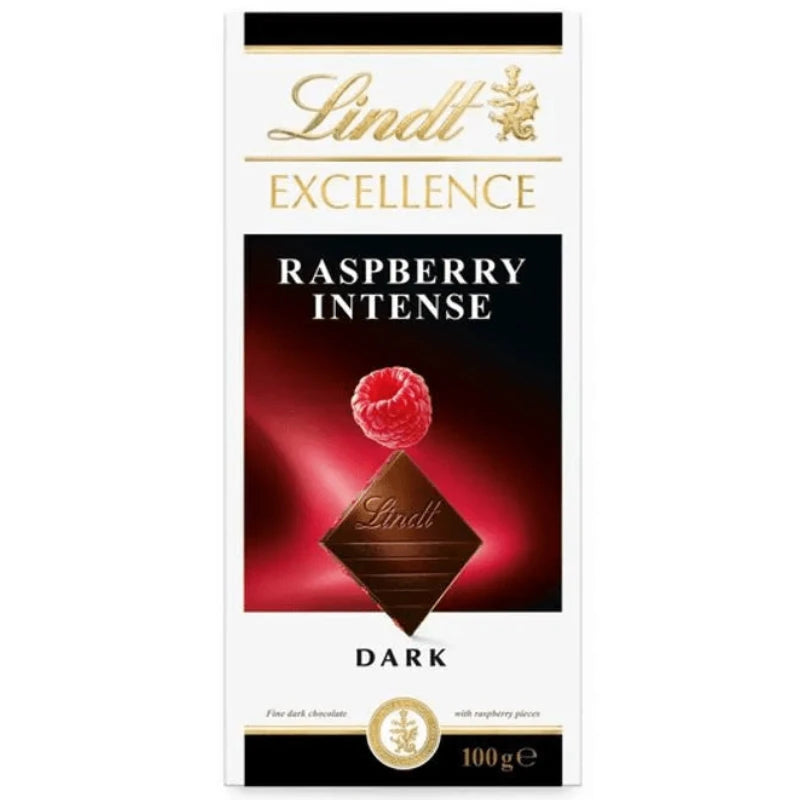 Lindt Excellence, Tableta de Ciocolata, Neagra cu Zmeura