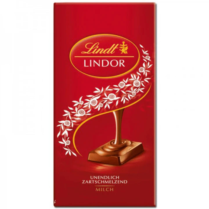 Lindt Lindor, Tableta de Ciocolata, cu Lapte, Verticala