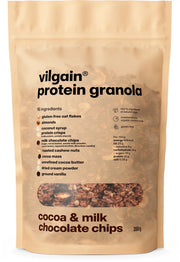 Vilgain Protein Granola Cacao si Ciocolata cu Lapte 350g
