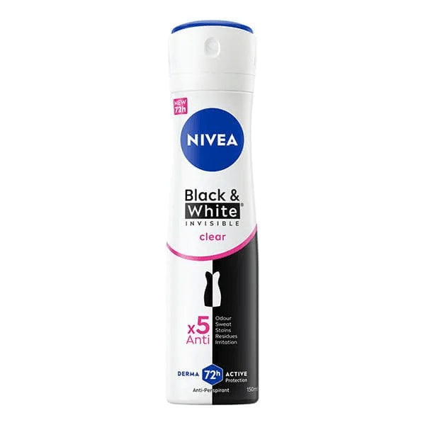 Nivea Deodorant Spray Women Black & White Invisible Clear