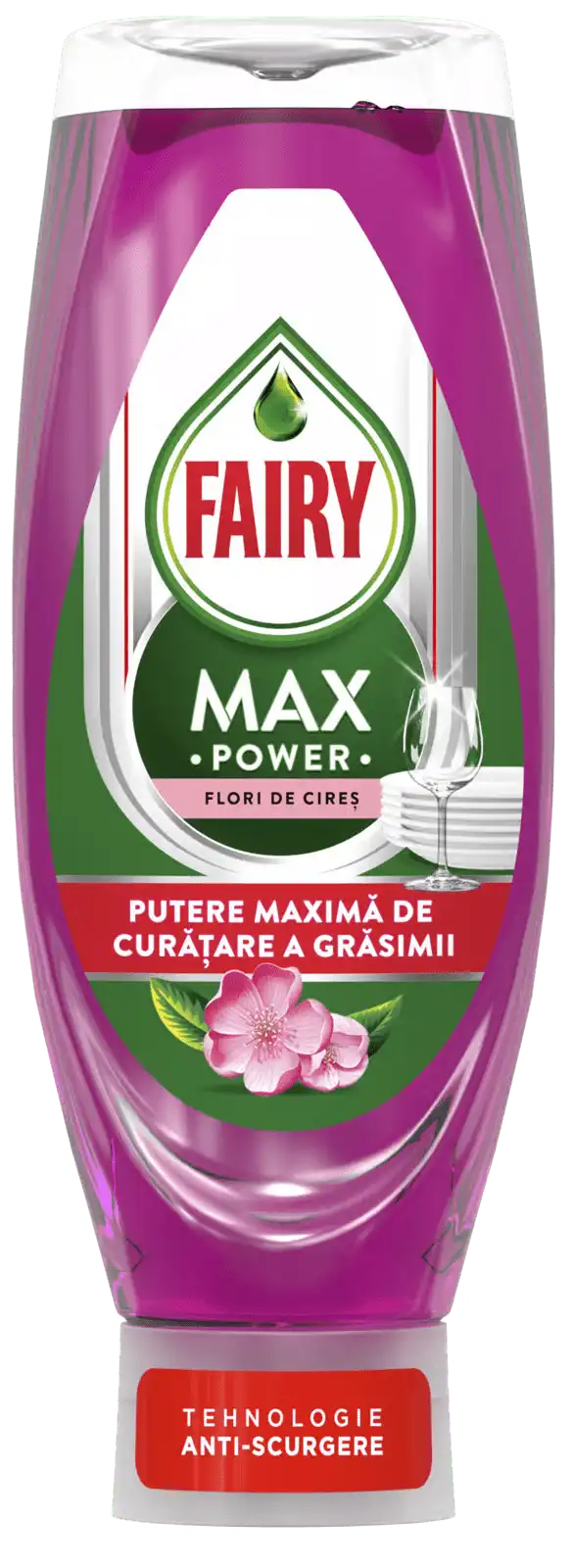 Fairy Max Power Cherry Blossom, Detergent de Vase, cu Parfum de Cirese 730ml
