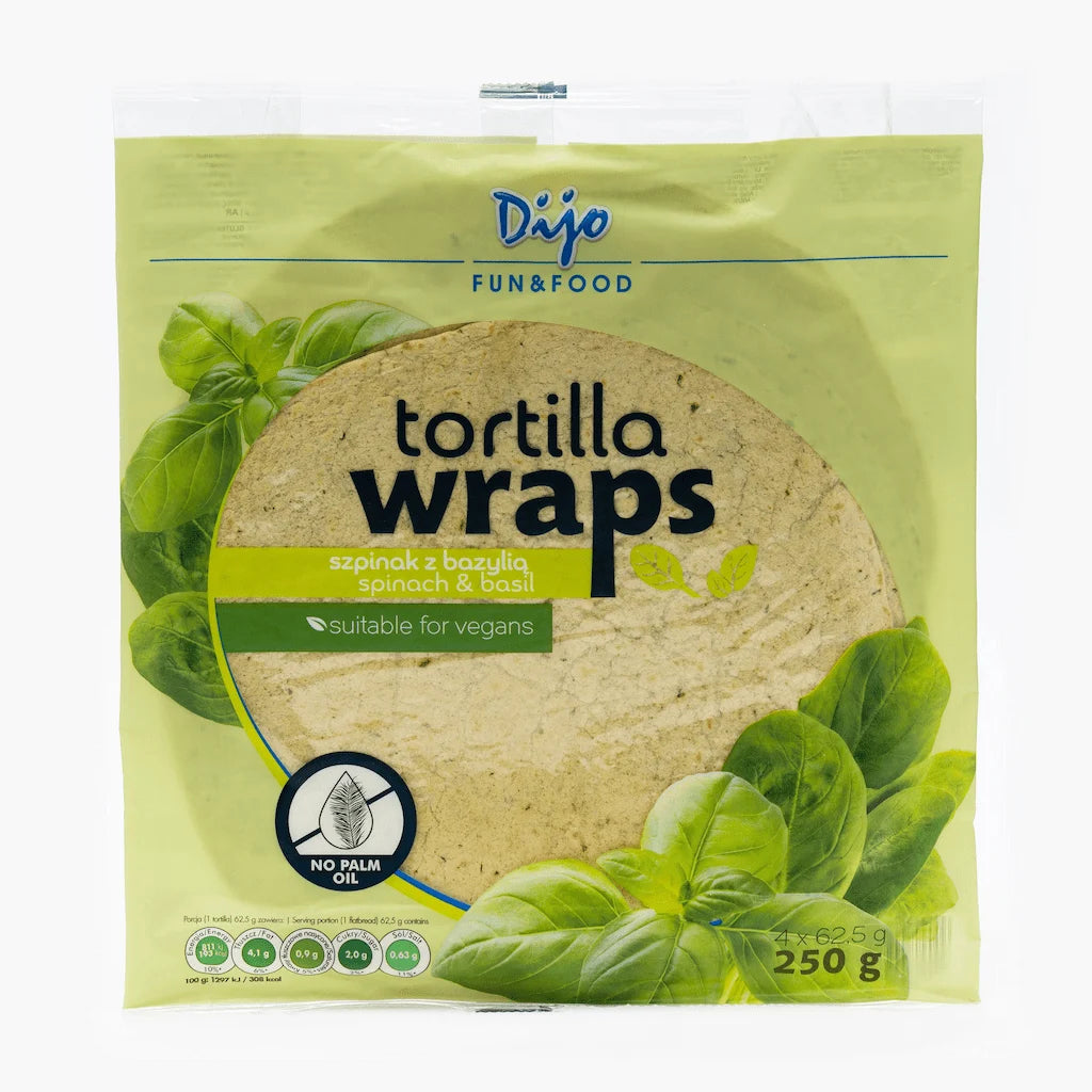 Dijo Wraps cu Busuioc si Spanac 250 g