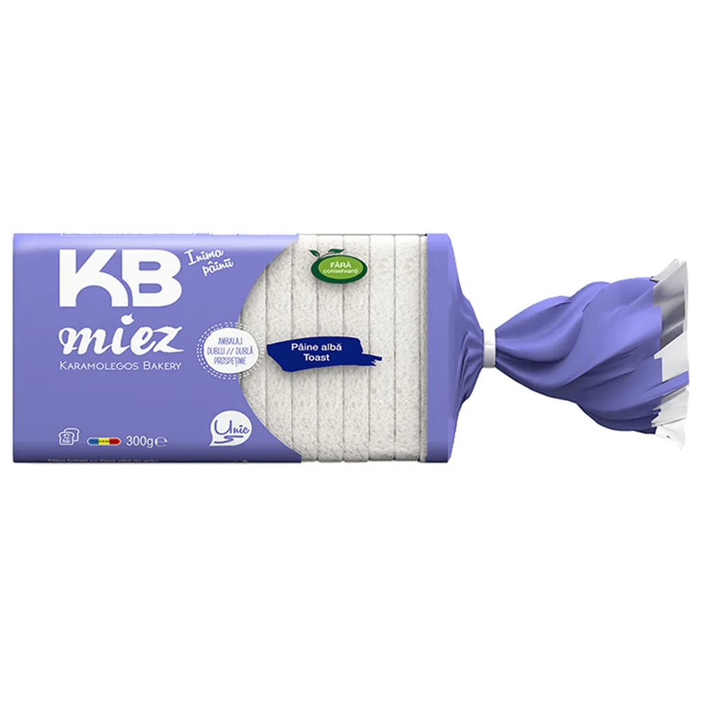 KB Paine Toast Alba fara Coaja 300 g